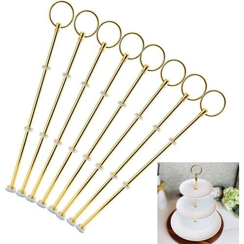 8pcs/set Three Layers Cake Plate Stand Afternoon Tea Fruit Food Kitchen Wedding Party Cupcake dessert stand Puesto de pasteles