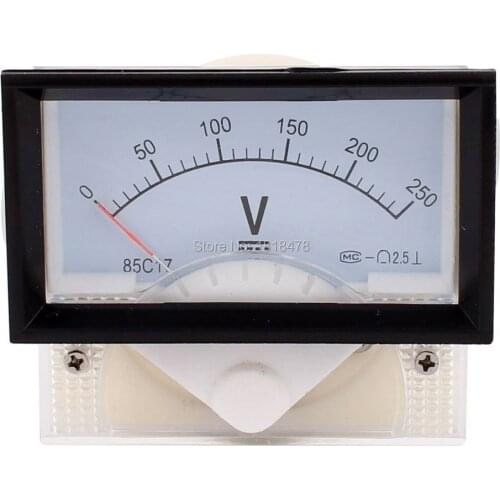 85C17 DC 0-250V Class 2.5 DC 0-250V Voltage Panel Gauge Meter Voltmeter 85C17