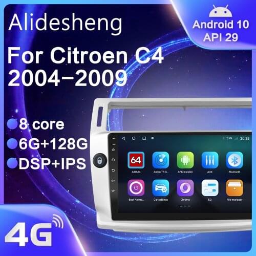 Android 10.0 DSP Car Radio Video Audio Player 8 core multimedia Navigation For Citroen C4 C-Triomphe C-Quatre 2004 2005 - 2009