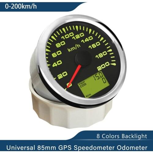Auto 85mm GPS Speedometer Velometer 0-200KM/H Speed Odometer Mileage For Car Racing Motorcycle With Backlight
