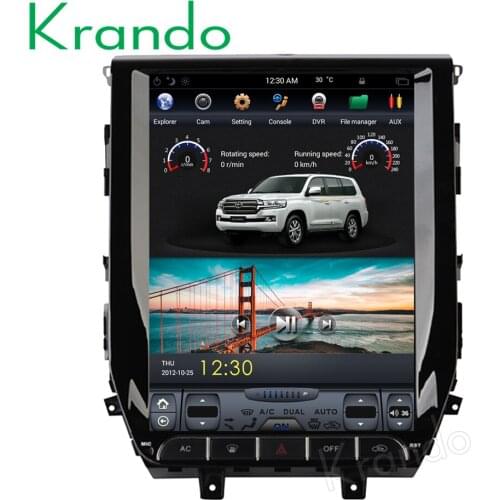Krando Android 8.1 12.1" verticial screen car multimedia for Toyota Land Crusier 200 2016+ with carplay som automotivo para