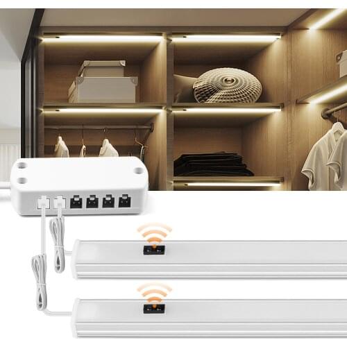 White/Warm/Natural Hand Sweep Led Cabinet light Bar Sensor Wardrobe Closet Wall Kitchen Lamp Under Furniture Bed Decor Lighting