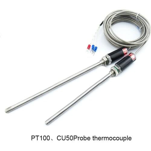 WZP-187 Stainless Steel Waterproof Temperature Sensor Probe Pt100 Platinum Thermal Resistance KE Type Thermocouple