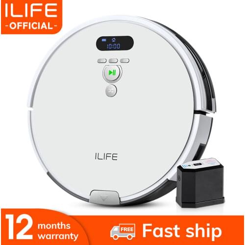 ILIFE V8 Plus Robot Vacuum Cleaner Wet Mop Navigation Planned Cleaning Large Dustbin Water Tank Schedule Household Tools