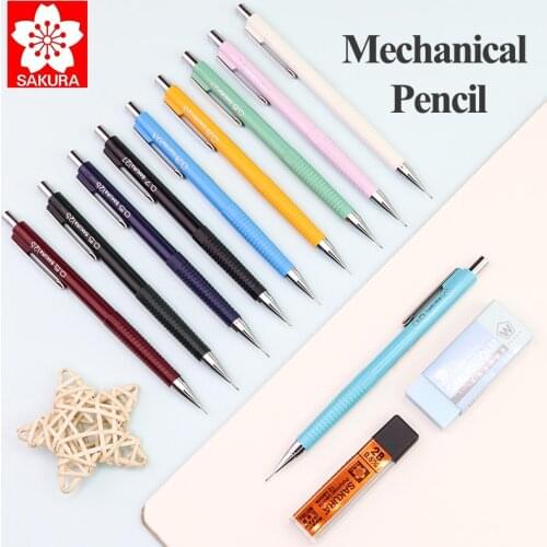 SAKURA XS-123/125/127/129 Macaron Color Mechanical Pencil 0.3/0.5/0.7/0.9mm Anti-breaking Lead Mechanical Pencil for Art Writing