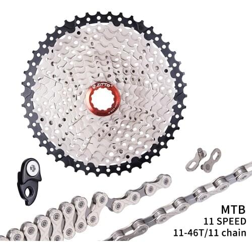 Mountain Bike 11s 11-46T Cassette And Chain Sprockets Flywheel Ratios For Parts M9000 XT SLX R GX X1 XO