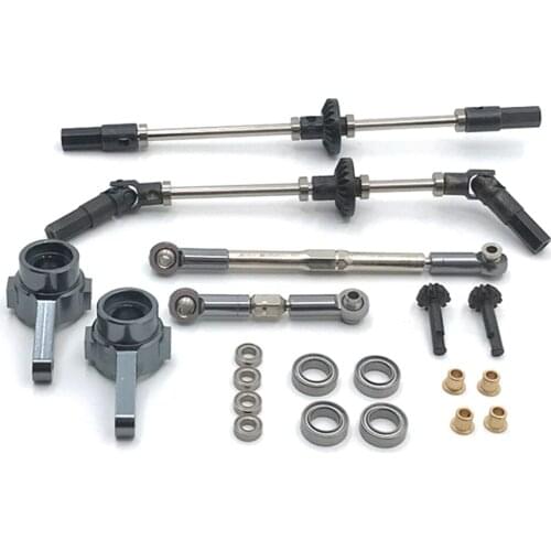 RC Car Upgrade Kit Metal Steering Hub, Bearing, Flange Sleeve, Pinion Gears