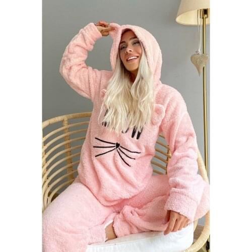 MissVanillaStore Womens Plush Pajamas