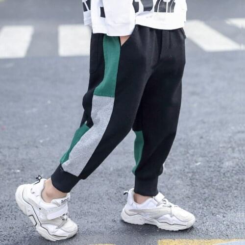 Fashion 2020 Boys Patchwork Pants For Kids Sport Pant Clothing Teenage Boys Spring Cotton Loose Trousers Children Harm Pants