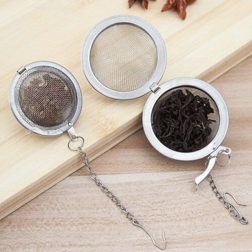 2020 New Hot Sale 3 Size Stainless Steel Tea Pot Infuser Sphere Mesh Filter Loose Tea Leaves Strainer Handle Kitchen Gadgets
