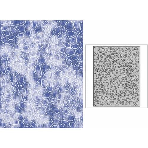 New Dotted Blooming Scallop Background Plate Craft Embossing Mold 2021 Metal Cutting Dies for DIY Scrapbooking Album Card Making