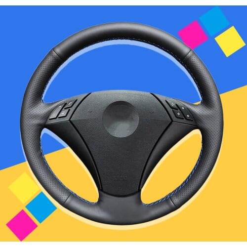 Auto Braid On The Steering Wheel Cover for BMW E60 (Sedan) 530d 2003-2009 E61 (Touring) 2004-2009 Car Wheel Covers Car-styling