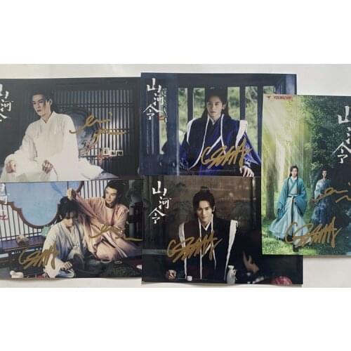 Signed WORD OF HONOR Zhang Zhehan Gong Jun autographed photo 4*6 Chinese actor 032021