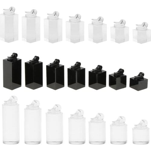 7Pcs Acrylic Finger Ring Display Stand Holder Jewelry Shop Showcase for Bead Rings Jewelry Display Organizer