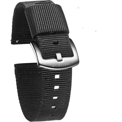 Military Nylon Watch Bands Black Quick Release Quality Nylon Watch Straps and Heavy Duty Brushed Buckle 18mm 20mm 22mm 24mm