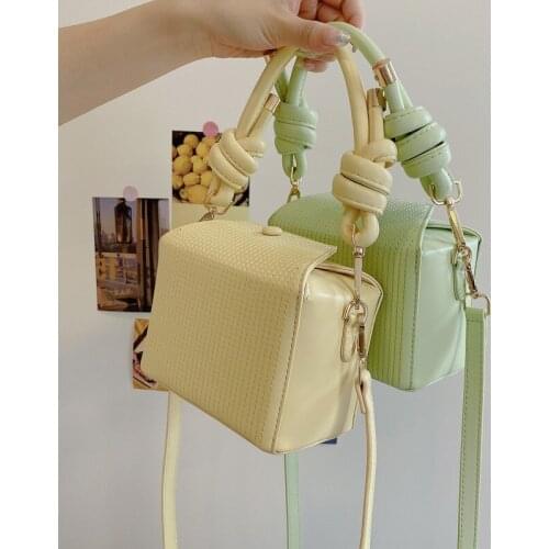 Luxury Ladies Small Square Bag Fashion New Quality PU Leather Womens Handbags Candy Color Lingge Shoulder Messenger Bags