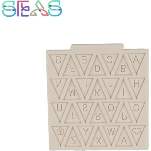 Silicone Molds Bunting Letters Biscuit Baking Molds Healthy Food Pastry Mold DIY Chocolate Pastry Tools Accessories Silicone