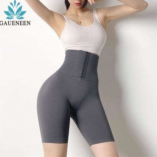 GAUENEEN Sports Shorts Corset Stretchy High Wasit Yoga Shorts Push Up Leggings Sport Women Fitness Short Pants Gym Active Wear