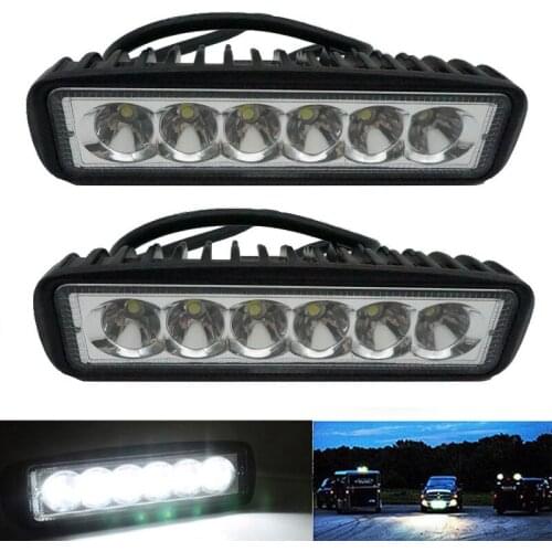 Pair 6 LED Spot / Flood Work Light 4WD 12V/24V Led Work lights for Off Road 4x4 Auto SUV Van Motorcycle Car ATV Trucks Trailer