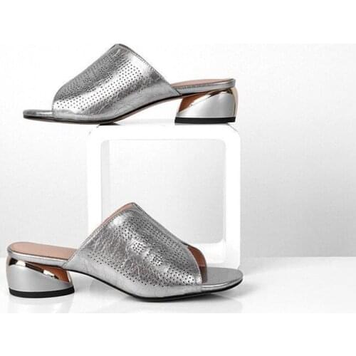 2021 Summer New High-heeled Sandals Ladies Outer Wear Temperament Fashion Home All-match Slippers Women