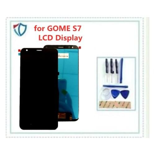5.7 inch for GOME S7 LCD screen + touch screen digitizer black color + tape and tool