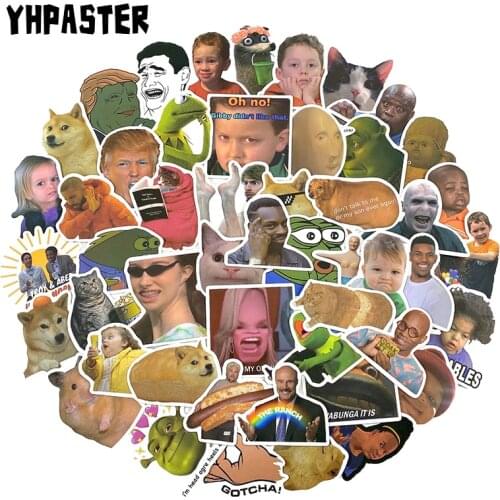 10/30/50PCS Classic Meme Stickers DIY Fridge Guitar Laptop Motorcycle Luggage Skateboard Graffiti Joke Sticker Decal Kid Toys