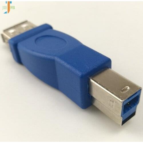 100pcs/lot Blue Type B Usb 3.0 Male To Usb A Female Adapter Converter for Printer Camera Mobile Phone