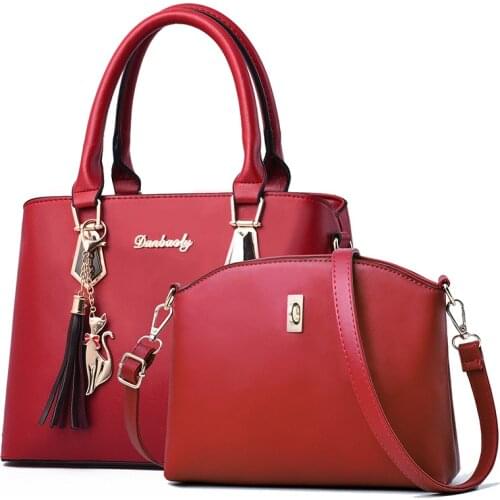 2pc/set Women Fashion Casual Totes Luxury Handbags Designer Shoulder Bags New Bags for Women 2021 Composite Bag Bolsos