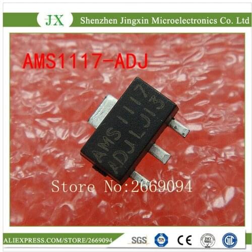 50PCS /100PCS /300pcs AMS1117-ADJ SOT89 AMS1117 LM1117 1117 ADJ Voltage Regulator SOT-89