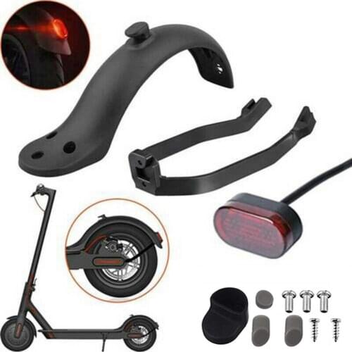 Rear Mudguard Fender Guard + Bracket + Hook +Taillight for Xiaomi M365 1s pro 2 Electric Scooter