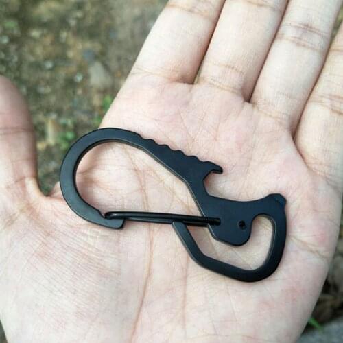 EDC Portable Outdoor Mini 2 in 1 Pocket Size Multi Tool Bottle Opener Keychain Screwdriver Camping Hiking Buckle