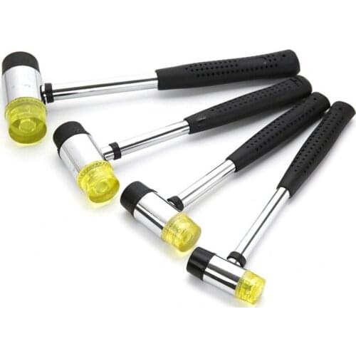 Double Sided Soft Rubber Hammer Perfect Hand Tools For Hard Plastic Non Sliding Plastic Grips Mounting Hammer