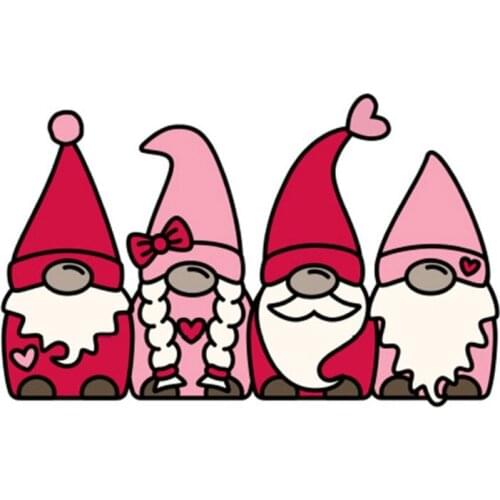 E56C 1 Set Love Gnomish DIY Embossing Stencil Carbon Steel DIY Album Paper Card Mould