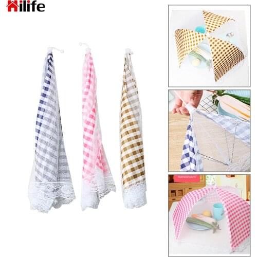 Food Cover Kitchen Accessories Kitchen Anti Fly Mosquito Mesh Net Umbrella Style Foldable Table Meal Covers