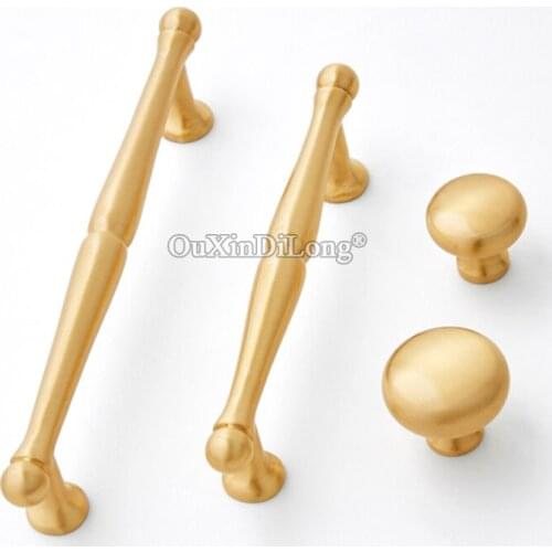Elegant 10PCS European Solid Brass Cabinet Door Handles Cupboard Wardrobe Drawer Kitchen Bookcase Cabinet Pulls Handles & Knobs