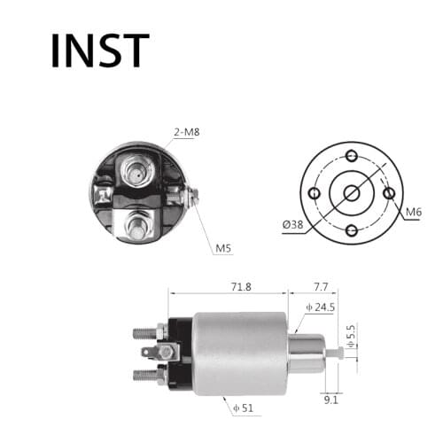ELECTROMAGNETIC SWTICH SOLENOID FOR 12V 2.2KW MD618972 ME701462 23343-88V00 31220-68D00 N326-18-X10 ME753151 M371XA0273 M371X64