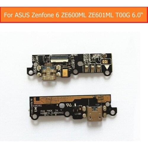 Hot Sale USB Charging Microphone PCB Connector Port Jack Board For Asus Zenfone 6 ZE600ML ZE601ML T00G 6.0"Charging Port Usb