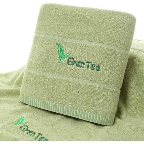 Cotton Embroidered Lavender Green Tea Bath Towel for Adults Home Thicken 140*70 Cm Bathroom Towel Bath Towels High Absorbent