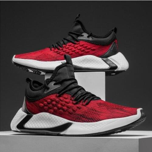 Men Casual Damping Training Running Tennis Shoes Outdoor Sport Shoes Male Breathable Fashion Fly Weave Shoes Men Sneakers