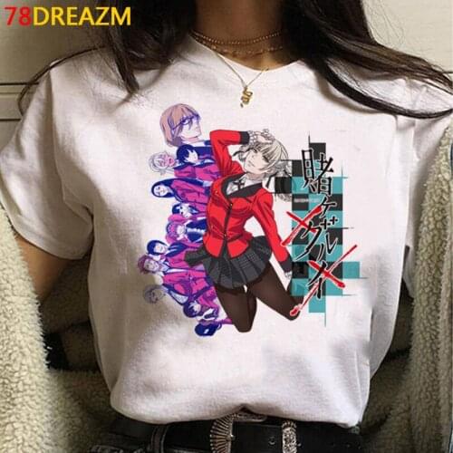 Kakegurui clothes summer top female tumblr print 2021 aesthetic ulzzang summer top aesthetic
