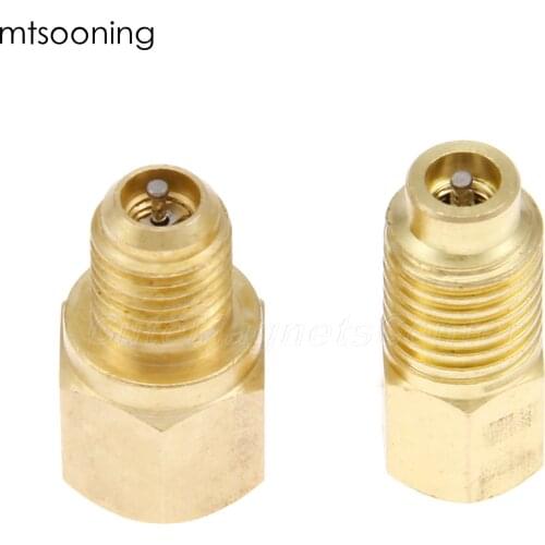 Mtsooning 2pcs R12 R22 to R134a Adapters for Tank Vacuum Pump Injector Charging 1/4SAE 1/2 ACME