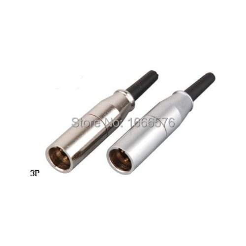 Wholesale 50 pcs/lot 3 pin Male Mini XLR Audio Microphone connector -126