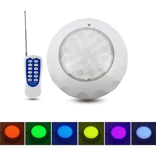 ABS LED Pool Light IP68 Waterproof Lighting Underwater Lamps AC12V Wall Mounted Lamps Submersible RGB Lights WithRemote Control