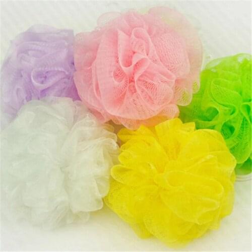 Sale 1/2/5Pcs/Lot Bath Flower Mesh Bath Washing Body Wisp Tool Accessory Random Colors Body Wash Bath Ball Large Bath Sponge