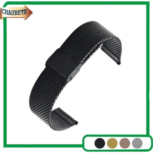 Stainless Steel Watch Band for Fossil Watchband 16mm 18mm 20mm 22mm 24mm Men Women Metal Strap Belt Wrist Loop Bracelet Silver