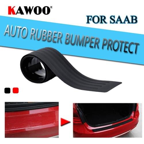 KAWOO For SAAB 9-3 9-5 9-7X 9-5(Estate) 9-3(Cabrio) Rubber Rear Guard Bumper Protect Trim Cover Sill Mat Pad Car Styling