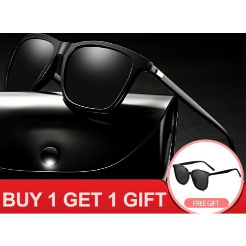 FONDYI Luxury Sunglasses Men Women Polarized High End Quality Metal Frame Black Driving Shades Sun Glasses UV400 With Box