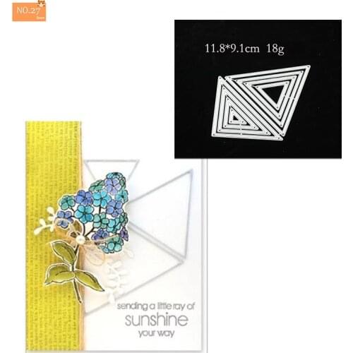 Triangle Frame Metal Cutting Dies And Stamps Stencils for DIY Scrapbook Album Embossing Decora Mould Scrapbooking Dies 2021