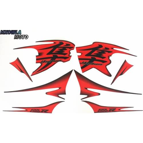 XSB1308-7 For HayabusaGSX1300R 08years Motorcycle Fuel Tank Sticker Warning Label Full 3M car sticker dark bule
