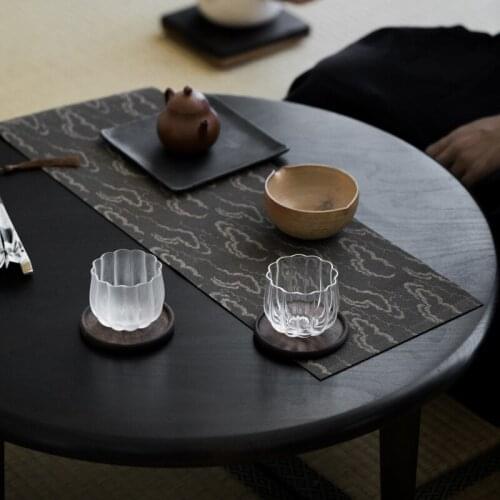 Japanese Style Handmade Frosted Glass Tea Cup 100ml Tea Cup for Fruit Wine Glass Sake Glass Fruit Juice Drink Glass Glass 2pcs